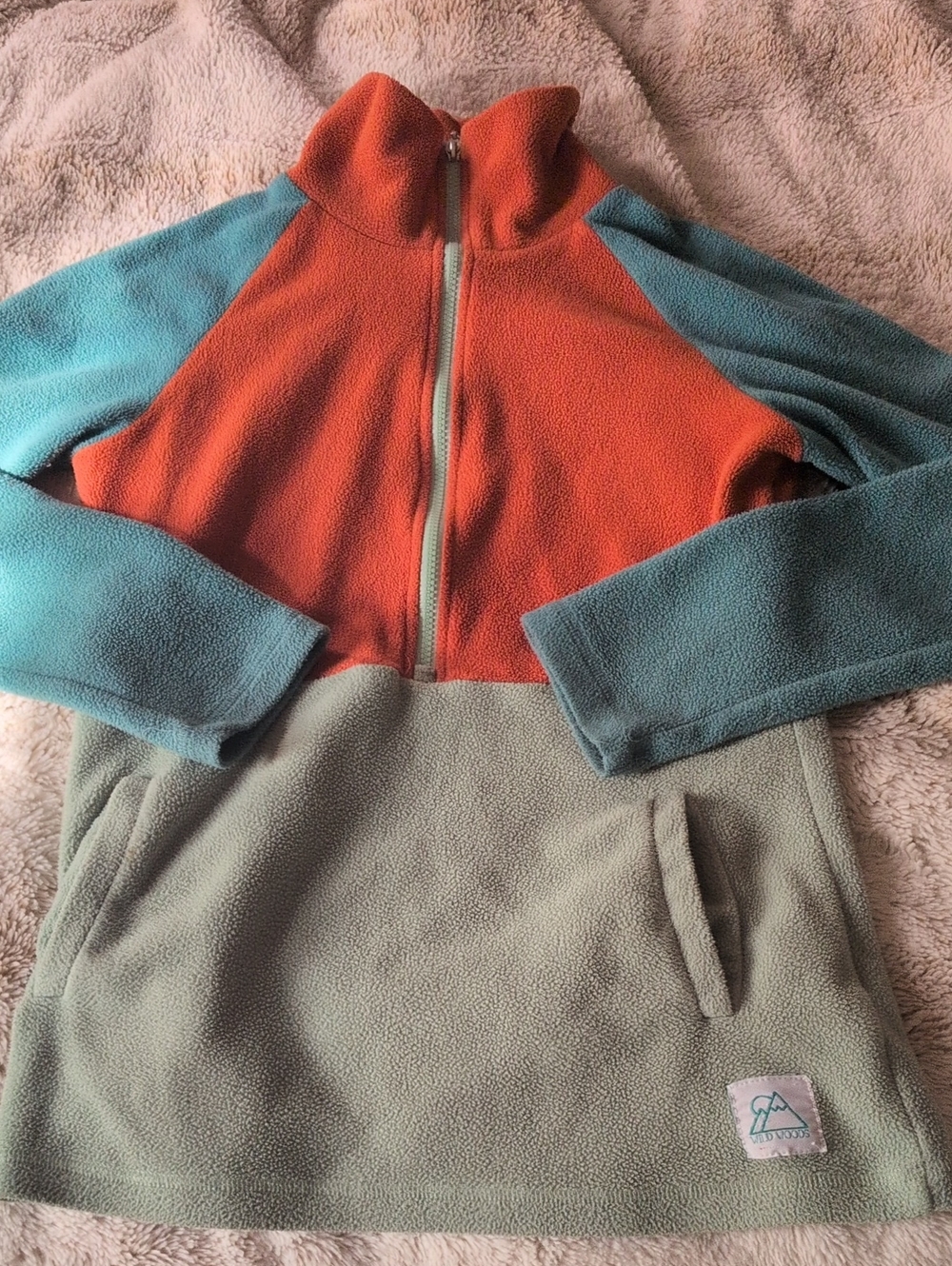 Wild Woods 1/2 Zip Fleece Sweater Sz Small Made In USA